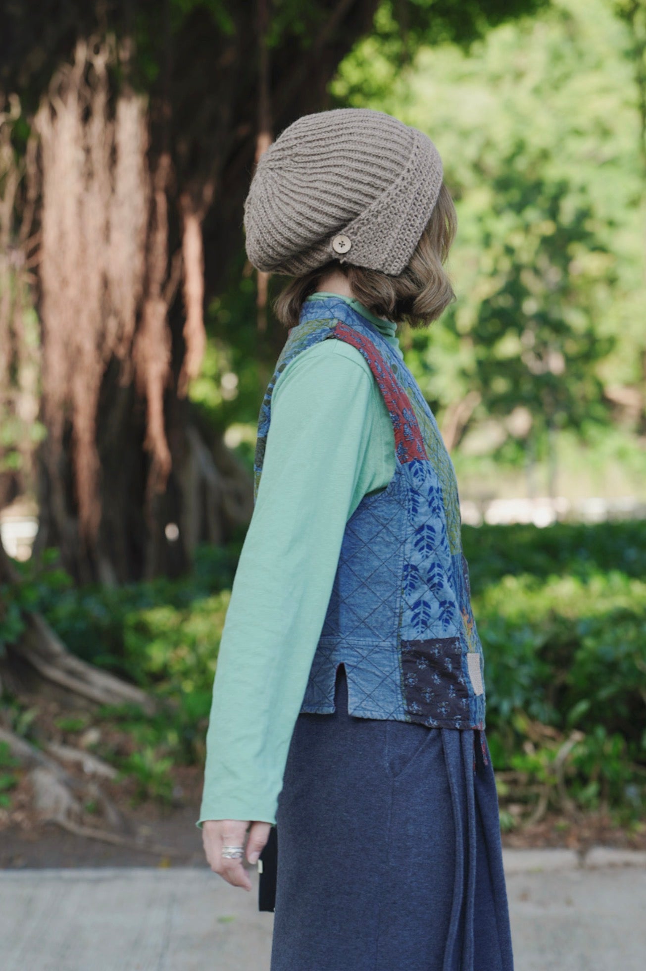 MZ894 PATCHWORK WRAP VEST