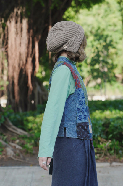 MZ894 PATCHWORK WRAP VEST