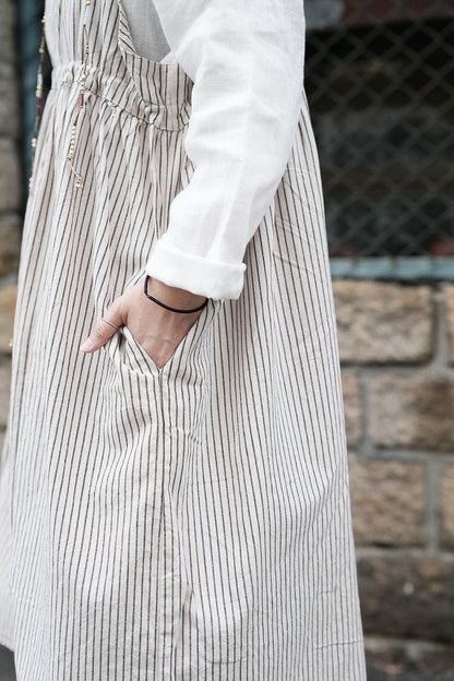 CB102 2WAY STRIPED LAYER DRESS
