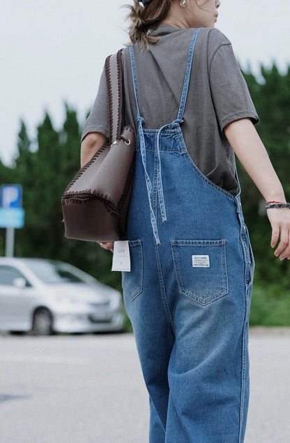 MB007 BAGGY DENIM OVERALL