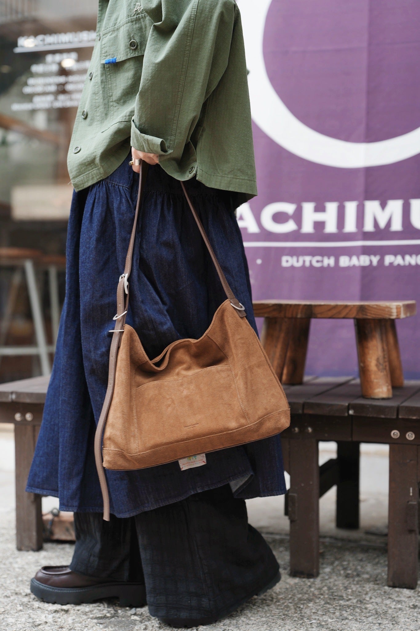 MZ847 LEATHER SQUARE TOTE BAG / 5 COLORS