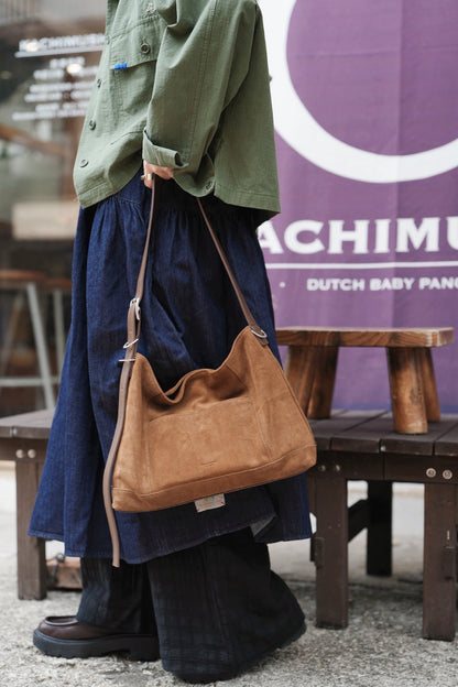 MZ847 LEATHER SQUARE TOTE BAG / 5 COLORS