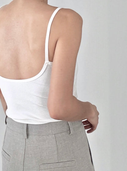 MB008 RIBBED PADDED TOP