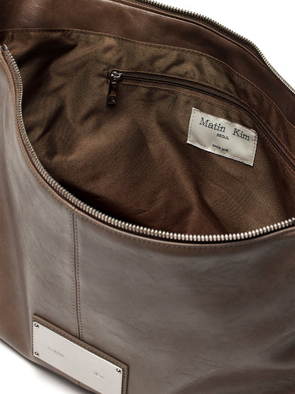 ❗️斷貨王❗️MATIN KIM SIDE ZIPPER SHOULDER BAG - BLACK/GREY/DK BROWN