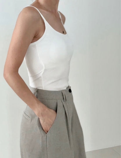MB008 RIBBED PADDED TOP
