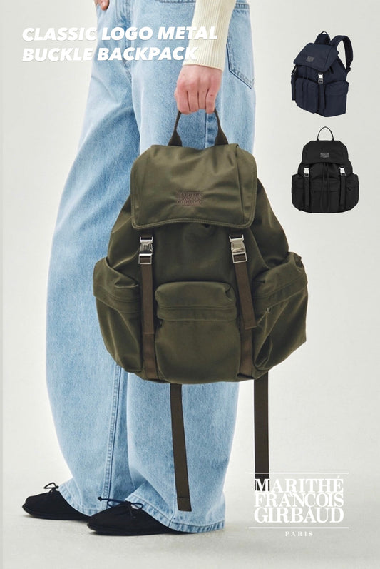 MARITHÉ + FRANҪOIS GIRBAUD - CLASSIC LOGO METAL BUCKLE BACKPACK 【🈹55折❗️】