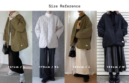 NA462 WAVY QUILTED MIDDLE COAT