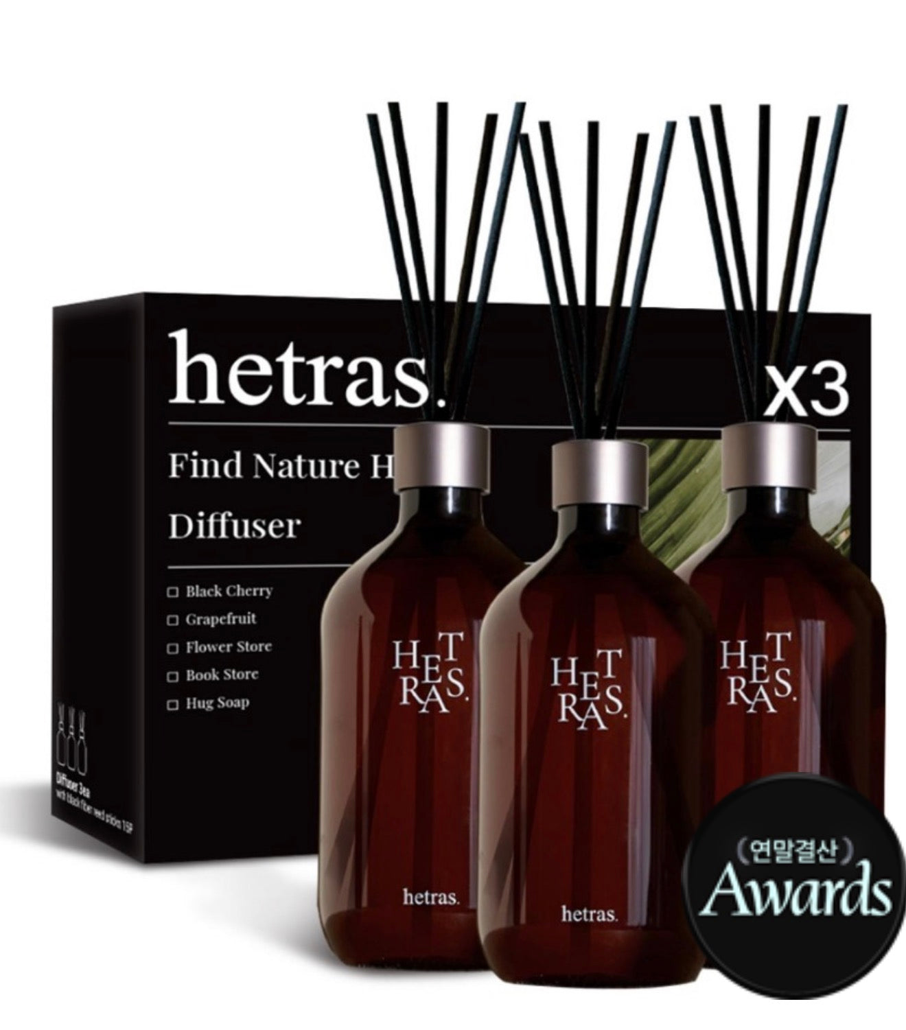 HETRAS. 高級擴香瓶 Premium Diffuser 500ml 2組