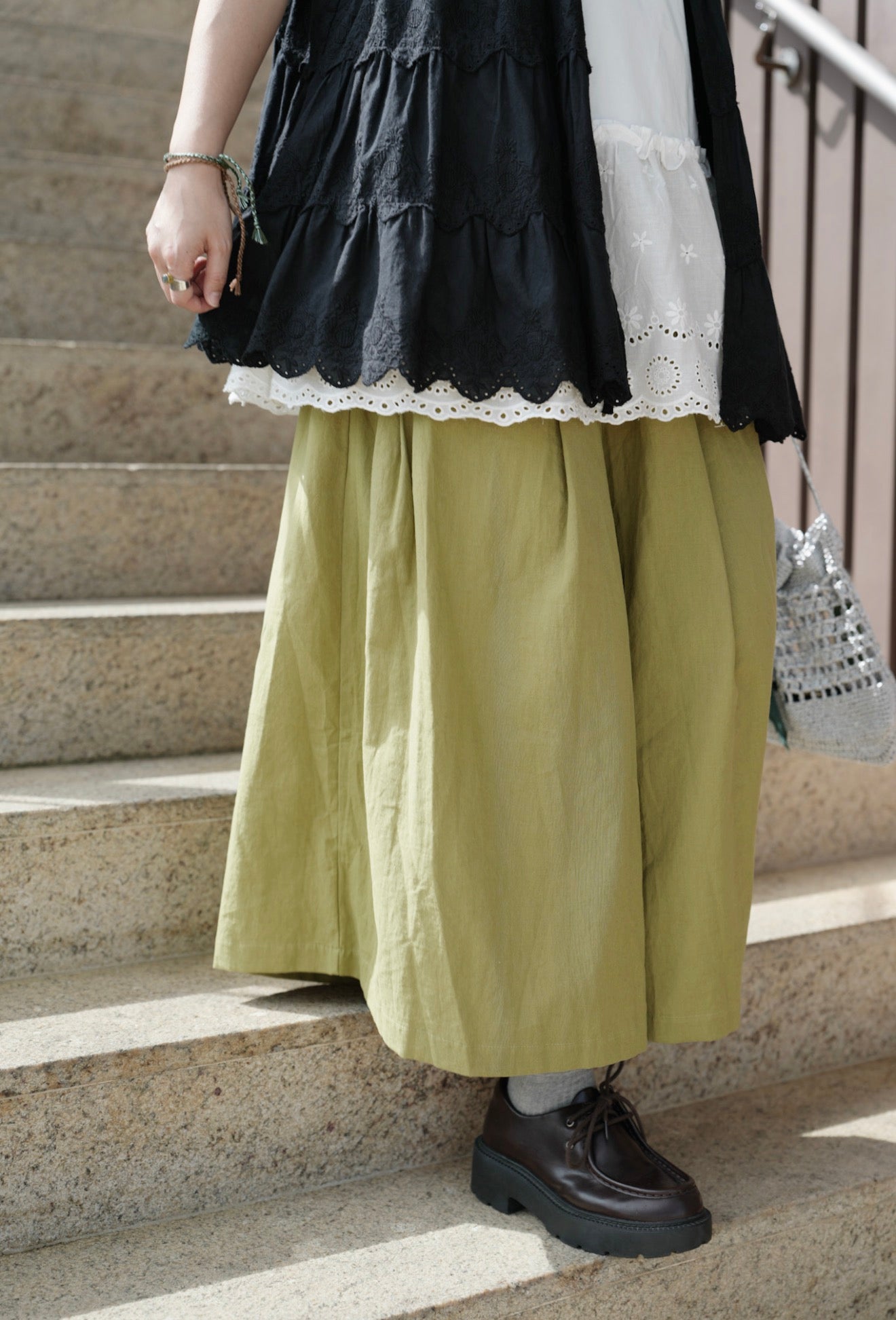 MB011 PLEATED LINEN CULOTTES