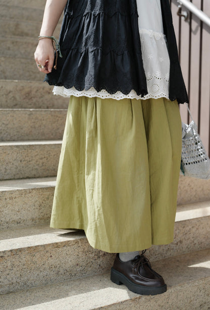 MB011 PLEATED LINEN CULOTTES