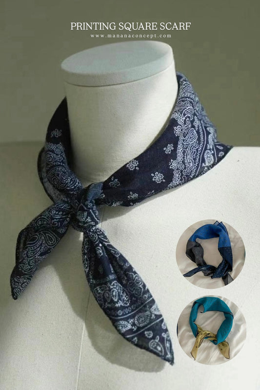 MZ319 PRINTING SQUARE SCARF / 3色