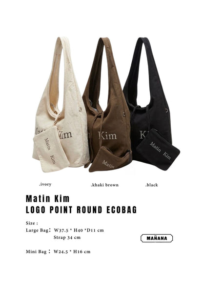 MATIN KIM - LOGO POINT ROUND ECOBAG