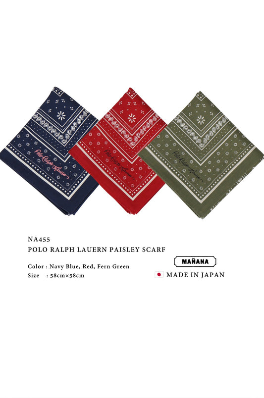 NA455 POLO RALPH LAUERN PAISLEY SCARF 🇯🇵 Made in Japan