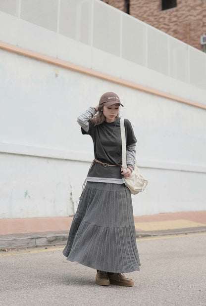 MZ979 LAYERED SLEEVE TEE