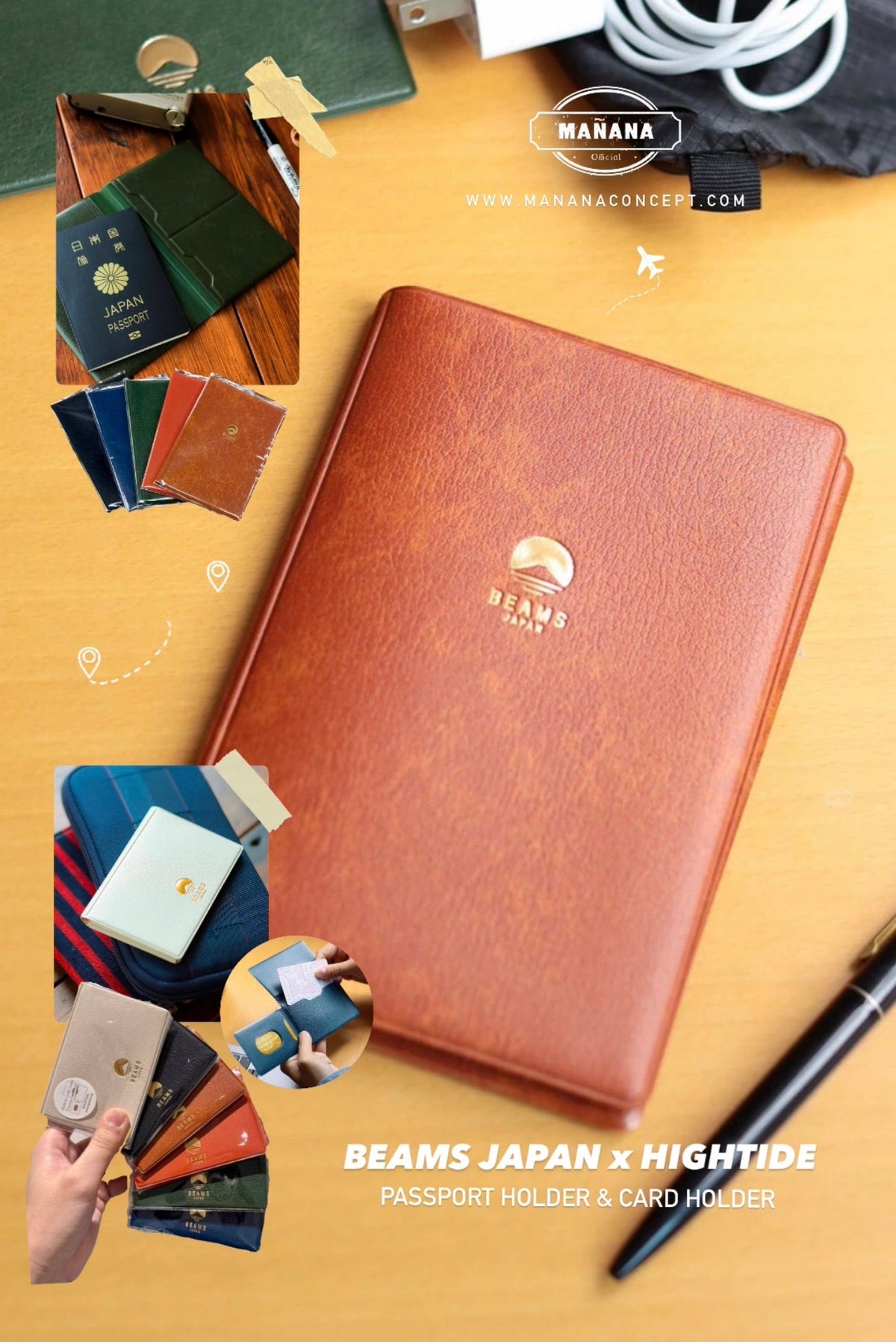 BEAMS JAPAN x HIGHTIDE PASSPORT HOLDER & CARD HOLDER