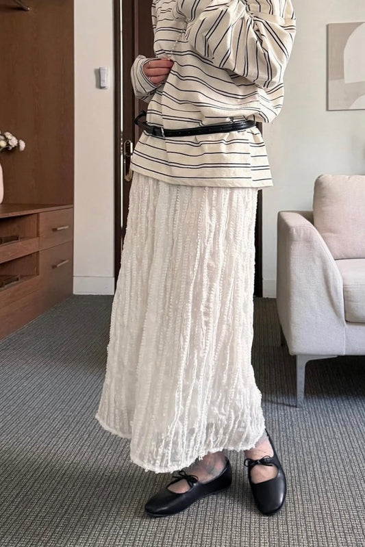 MB013 JACQUARD CLIP CHIFFON SKIRT