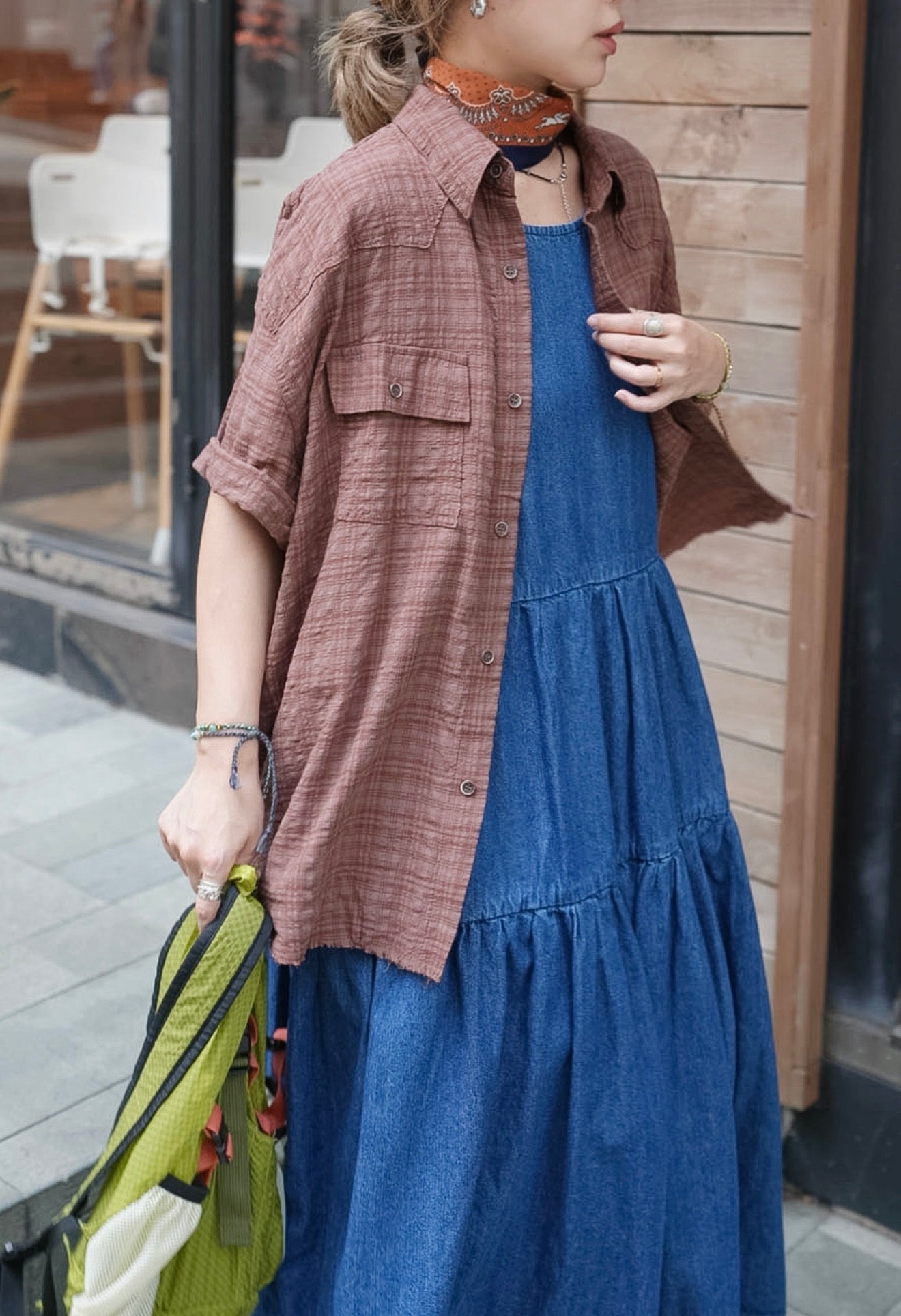 MZ991 RAYON PLAID SHIRT