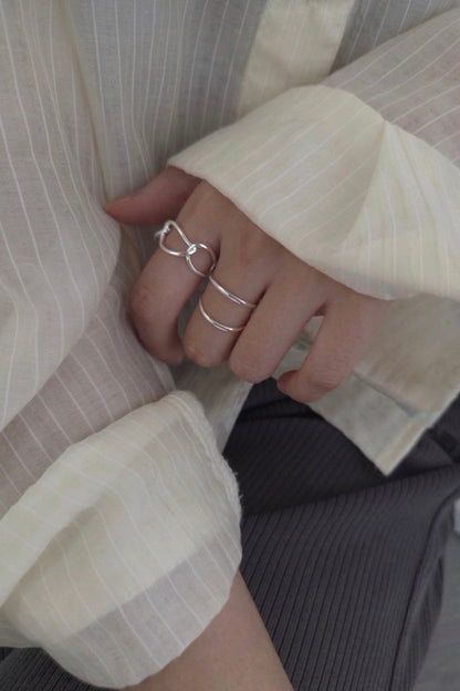 MB027 925 SILVER RING - Onde de Seine〔 L'Heure Bleue 〕
