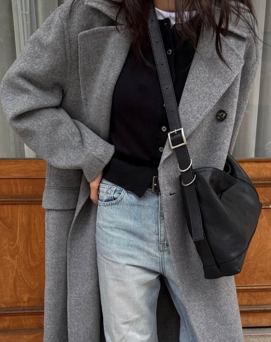 MZ847 LEATHER SQUARE TOTE BAG / 5 COLORS