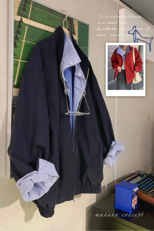 MZ626 SHIRT LAYERED STAND BLOUSON
