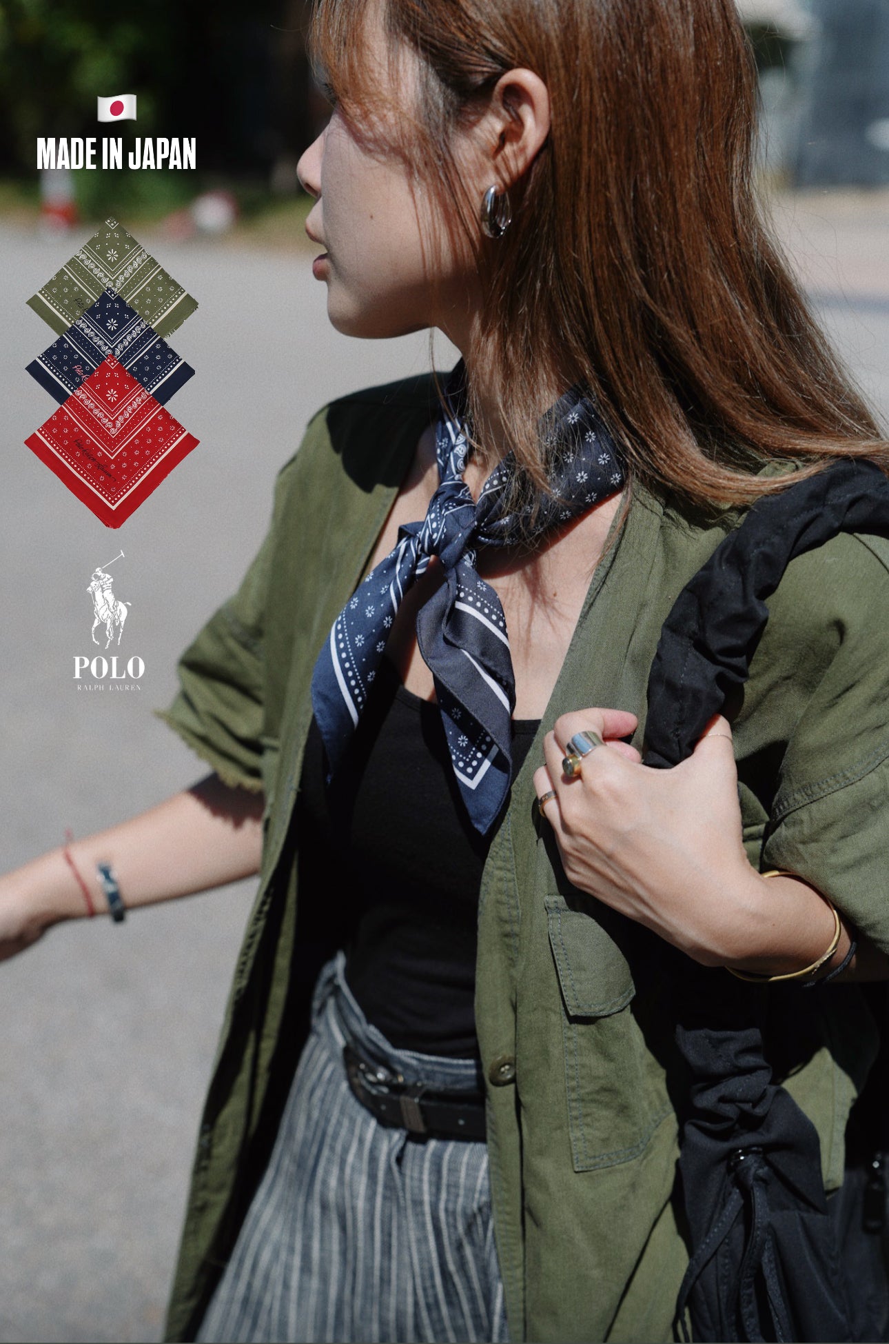 NA455 POLO RALPH LAUERN PAISLEY SCARF 🇯🇵 Made in Japan