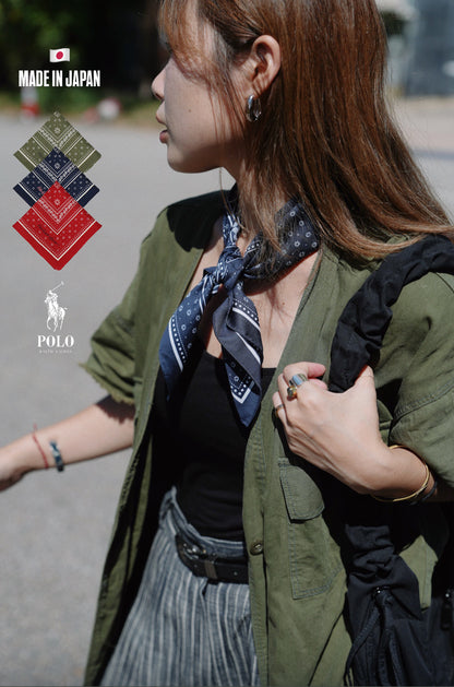 NA455 POLO RALPH LAUERN PAISLEY SCARF 🇯🇵 Made in Japan