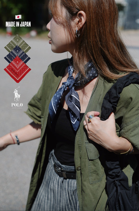 NA455 POLO RALPH LAUERN PAISLEY SCARF 🇯🇵 Made in Japan