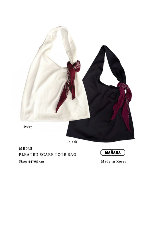MB038 PLEATED SCARF TOTE BAG