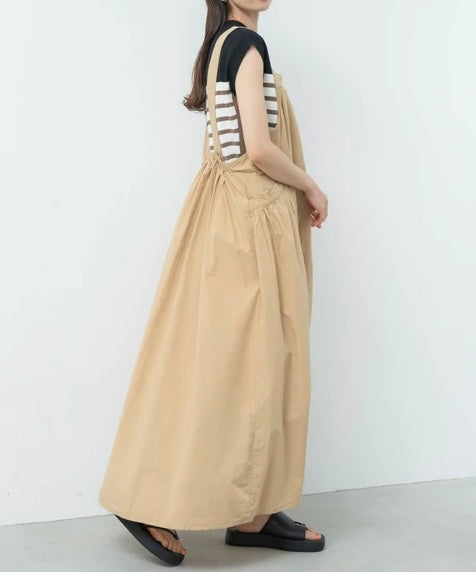 NA453 PLEATED OVERALL JUPMER DRESS