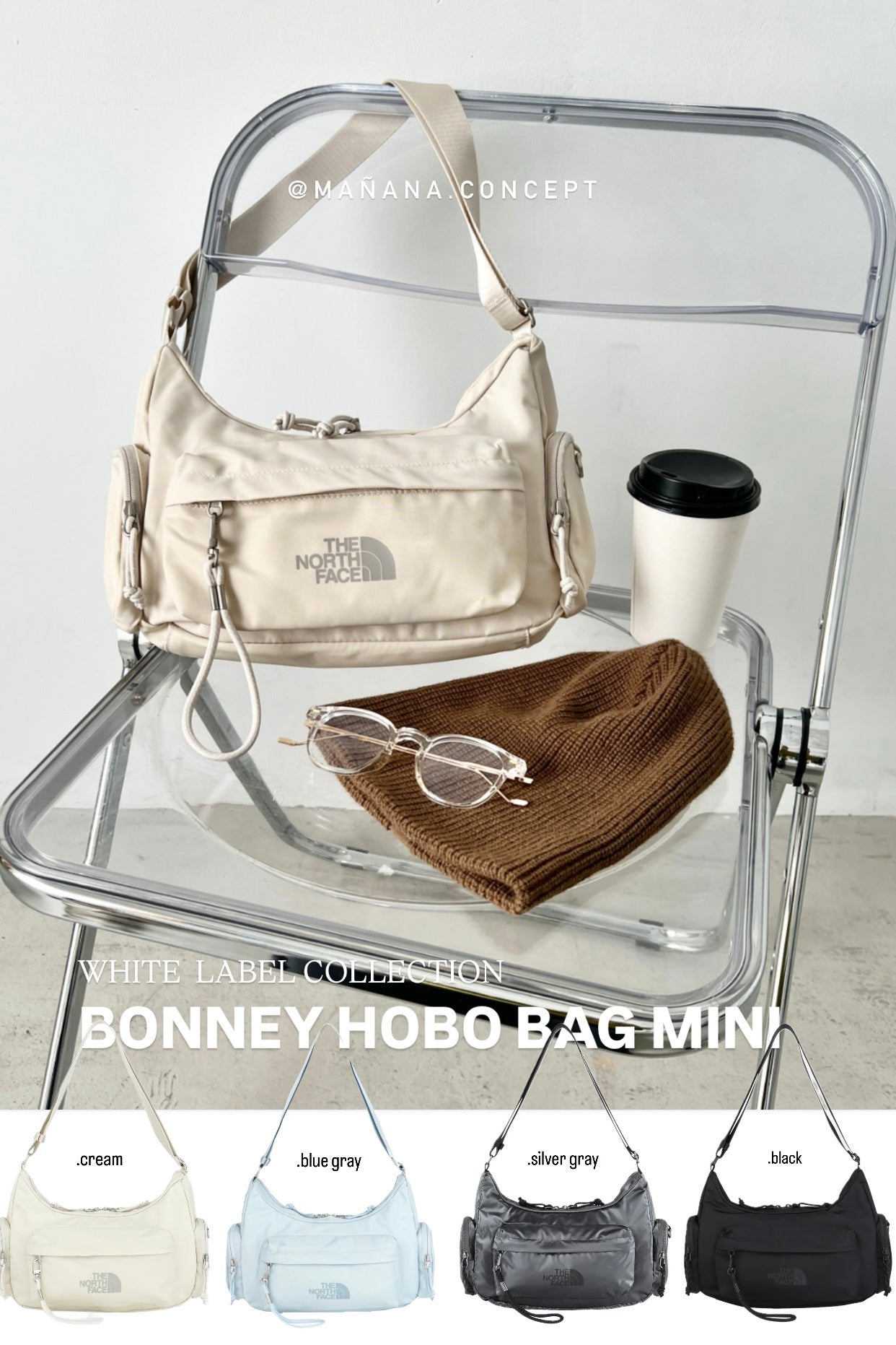 THE NORTH FACE - WHITE LABEL / BONNEY HOBO BAG MINI (4 COL)