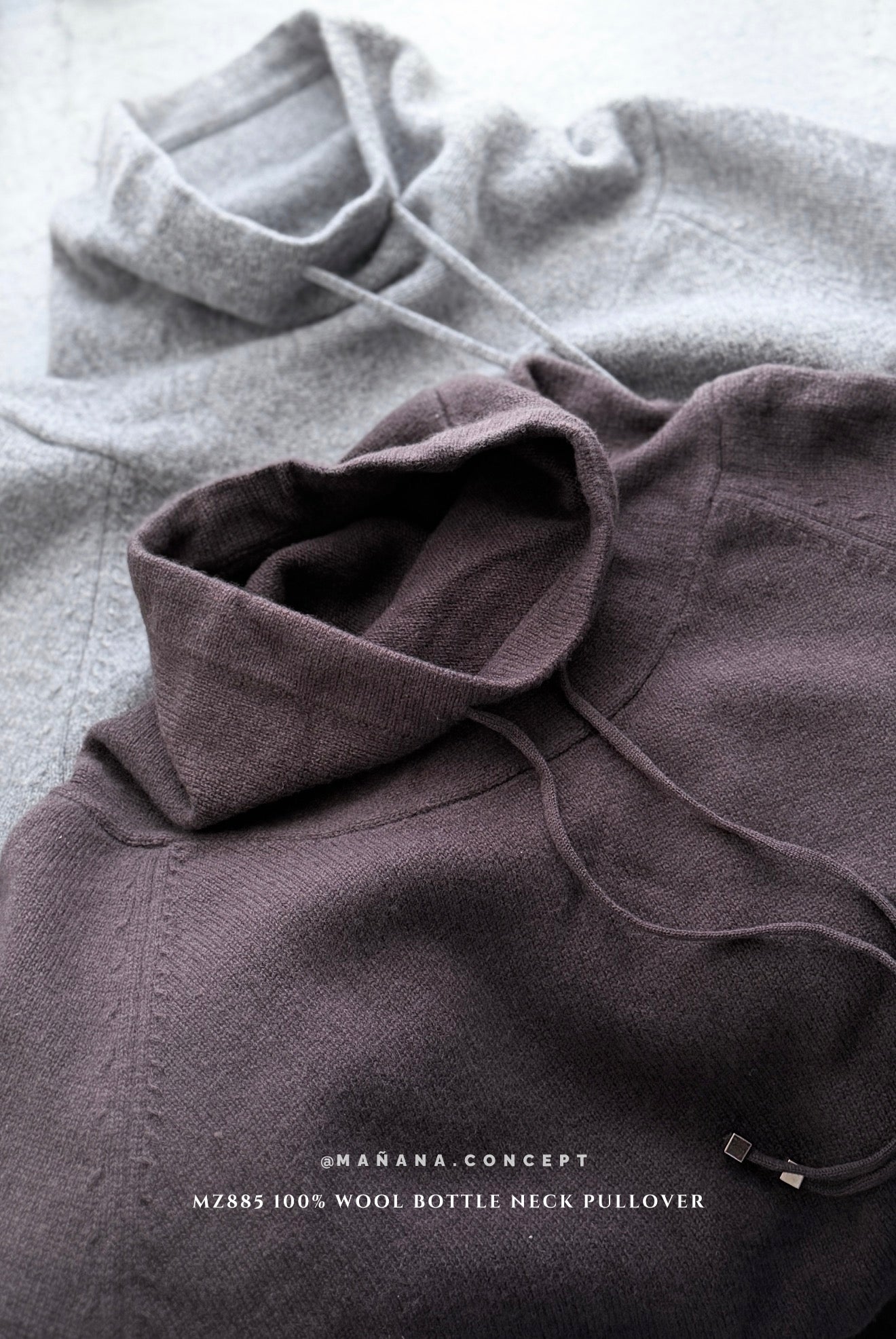 MZ885 100% WOOL BOTTLE NECK PULLOVER