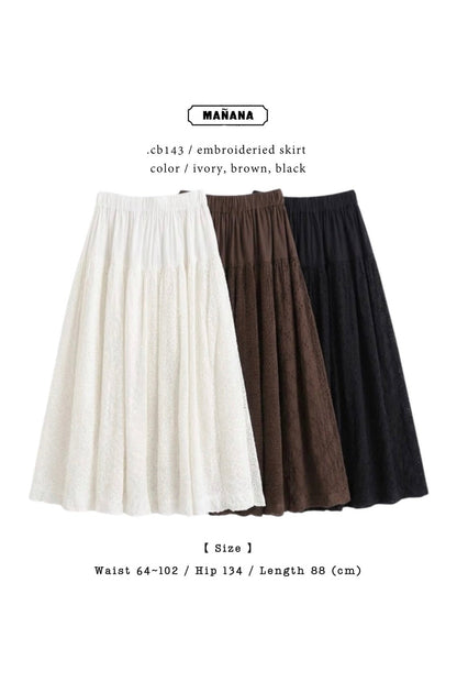 CB143 EMBROIDERED SKIRT