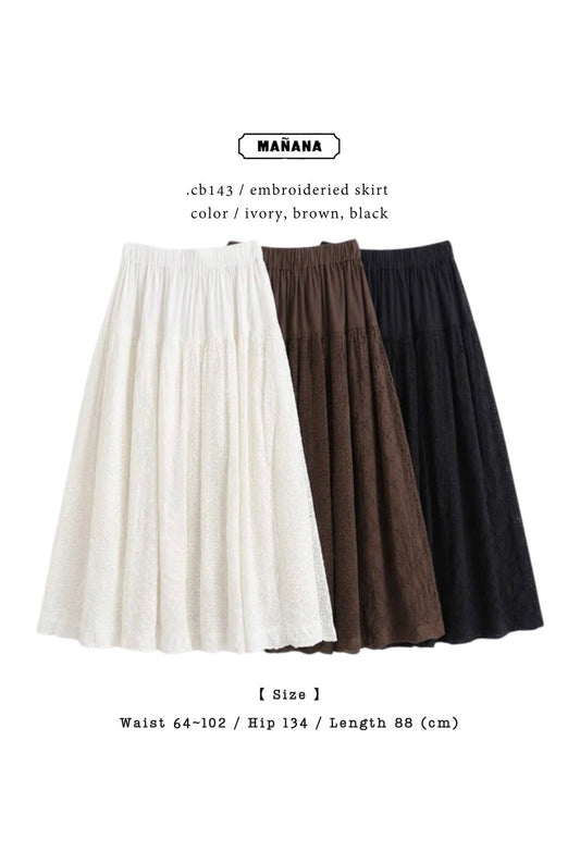 CB143 EMBROIDERED SKIRT