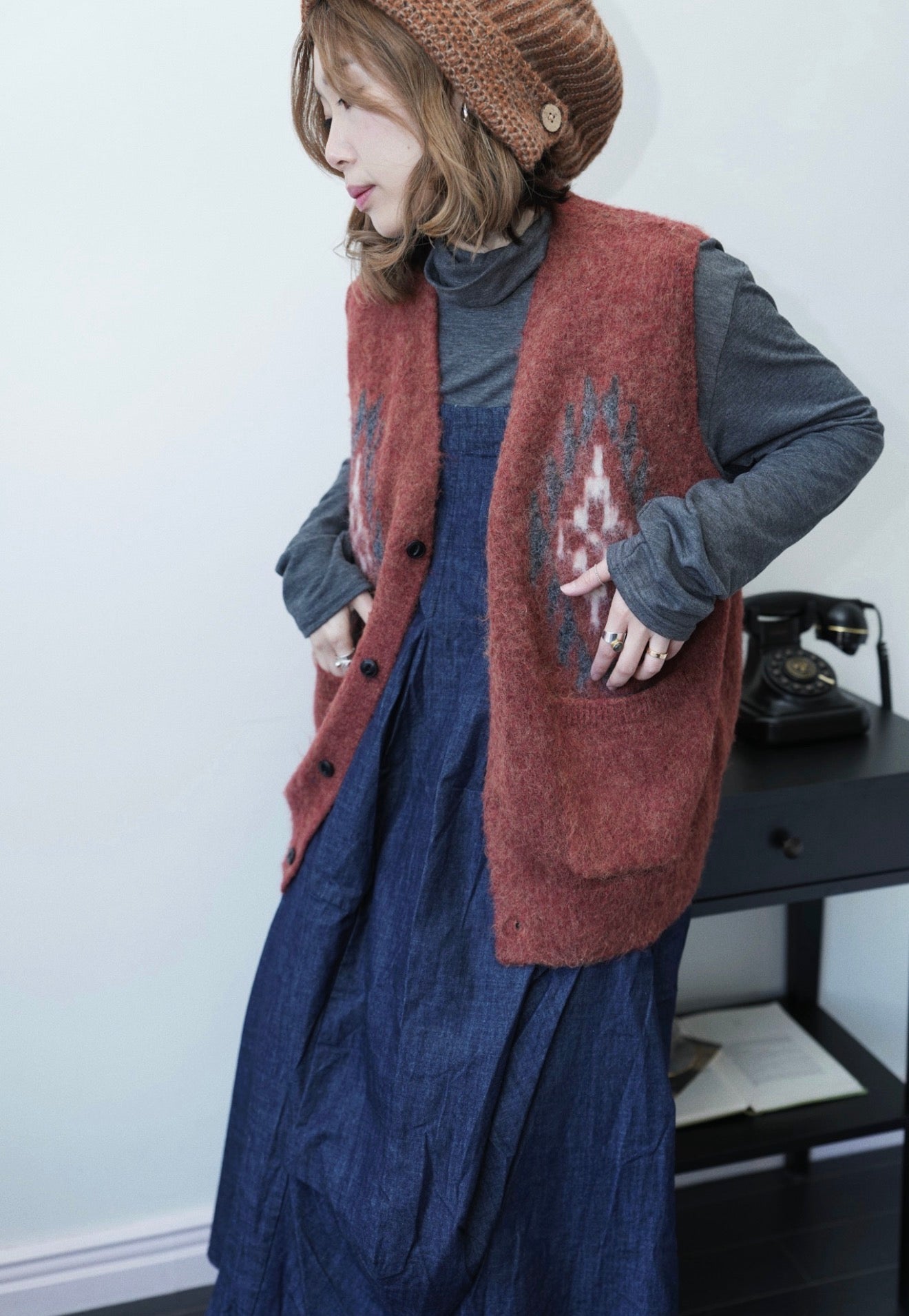 MZ918 TURTLE-NECK BRUSHED LONG TOP【 2件減-$20, 4件減-$50 】