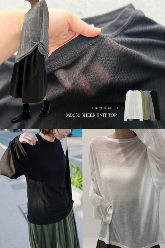MB050 SHEER KNIT TOP