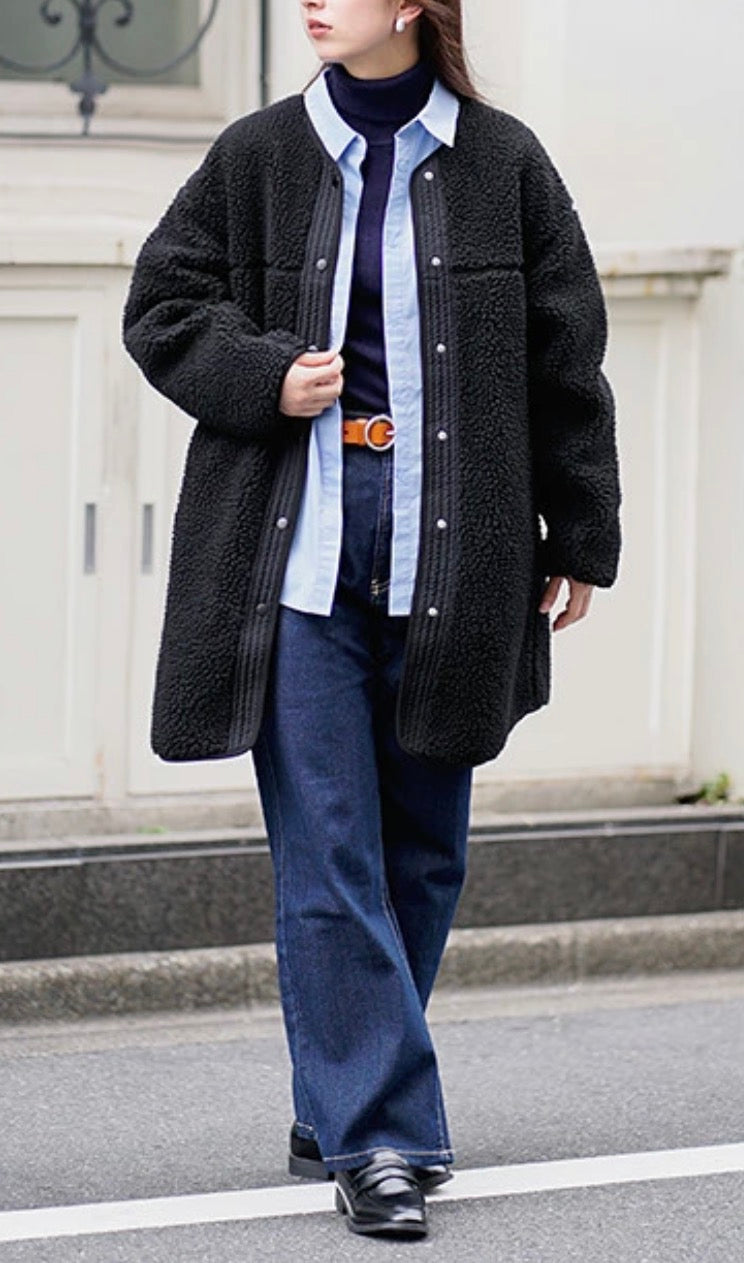 NA424 BOA FLEECE HALF COAT