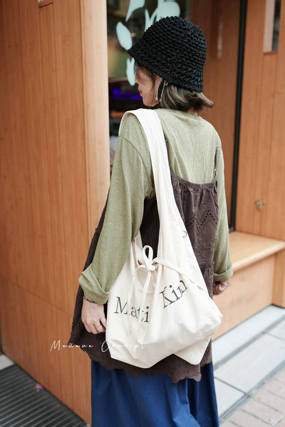 MATIN KIM - LOGO POINT ROUND ECOBAG