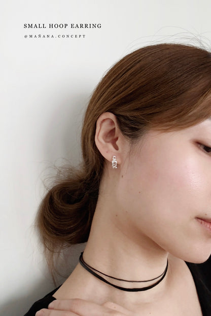 MZ778 SILVER 925 SMALL HOOP EARRING