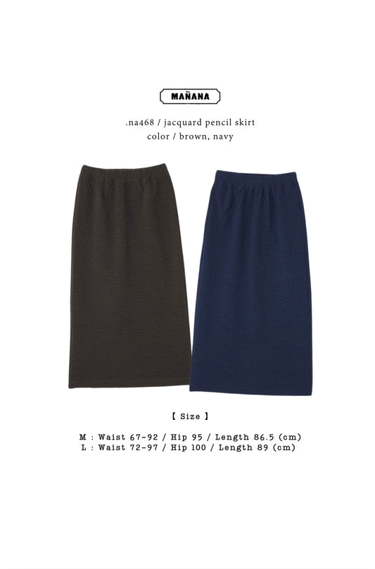 NA468 JACQUARD PENCIL SKIRT