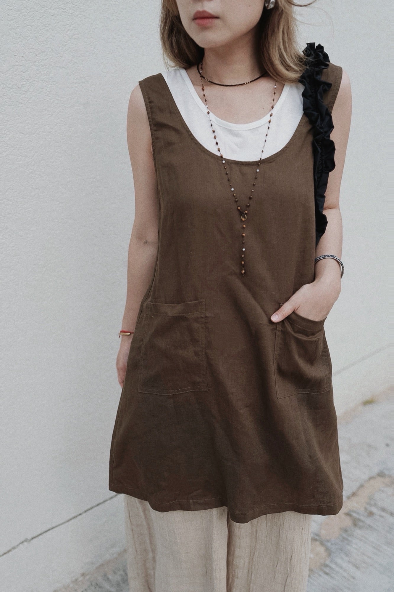 MB015 1+1 LINEN DRESS SET