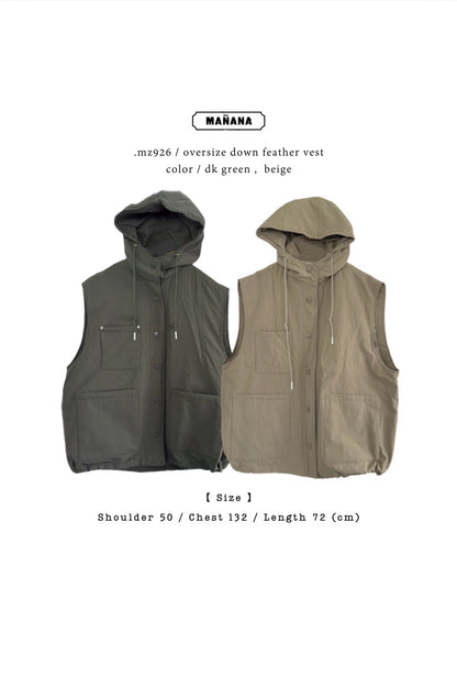 MZ926 OVERSIZED DOWN FEATHER VEST