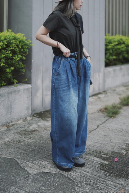 CA909 STONE WASHED DENIM JEANS