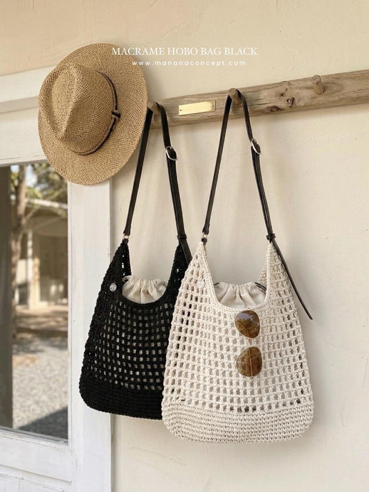 MARITHÉ FRANҪOIS GIRBAUD - MACRAME HOBO BAG 【📣7折中】