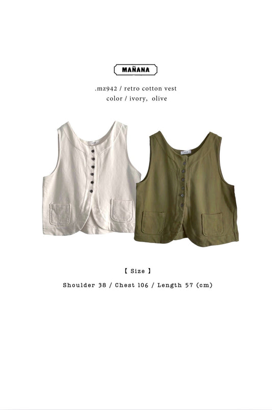 MZ942 RETRO COTTON VEST