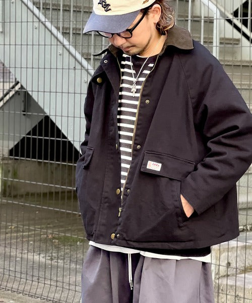 NA370 CONTRAST-COLLAR QUILTED LINING JACKET