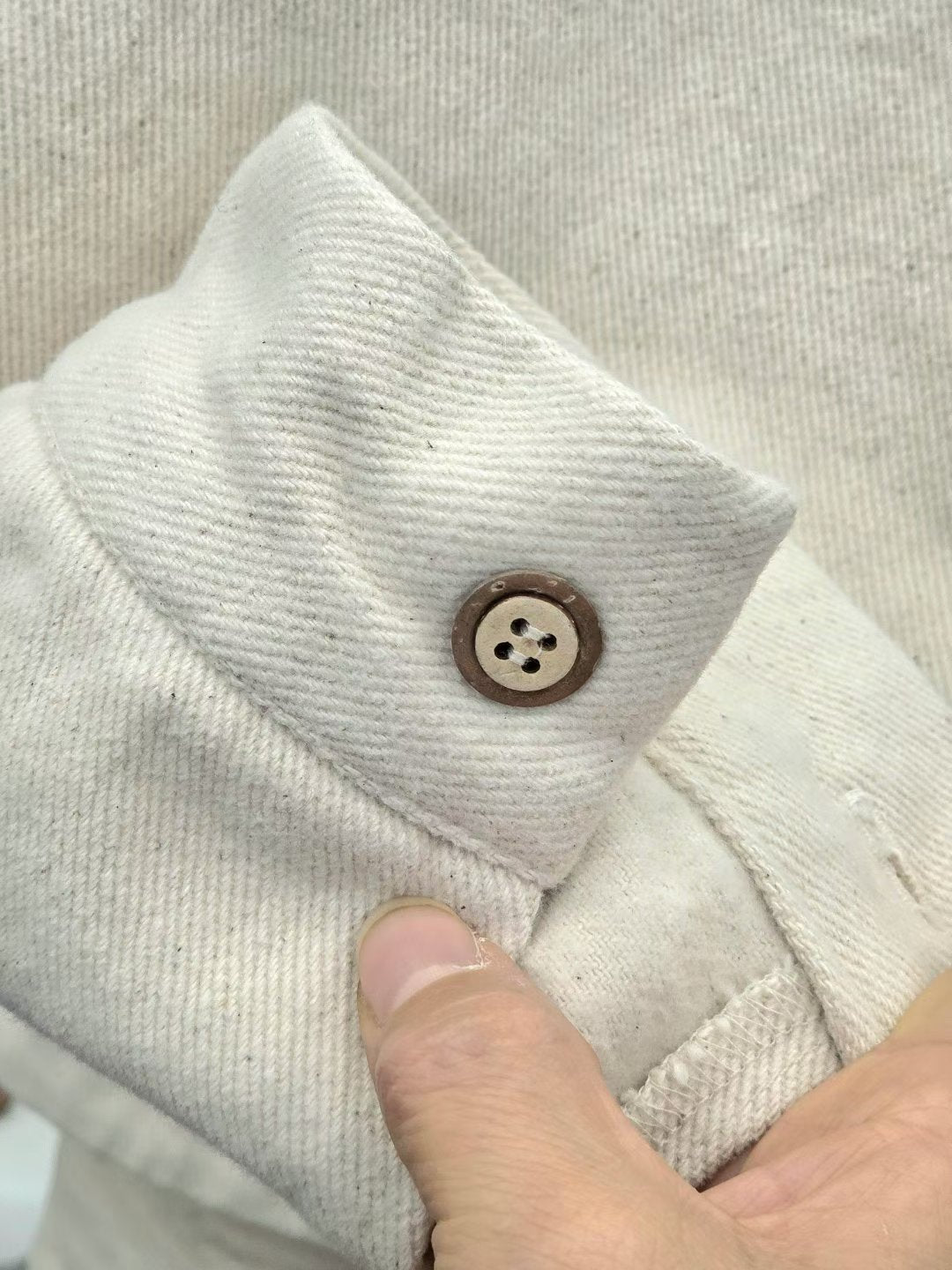 MZ938 DENIM TWILL BRUSHED HOODED COAT