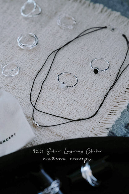 MB029 SILVER 925 LAYERING CHOKER