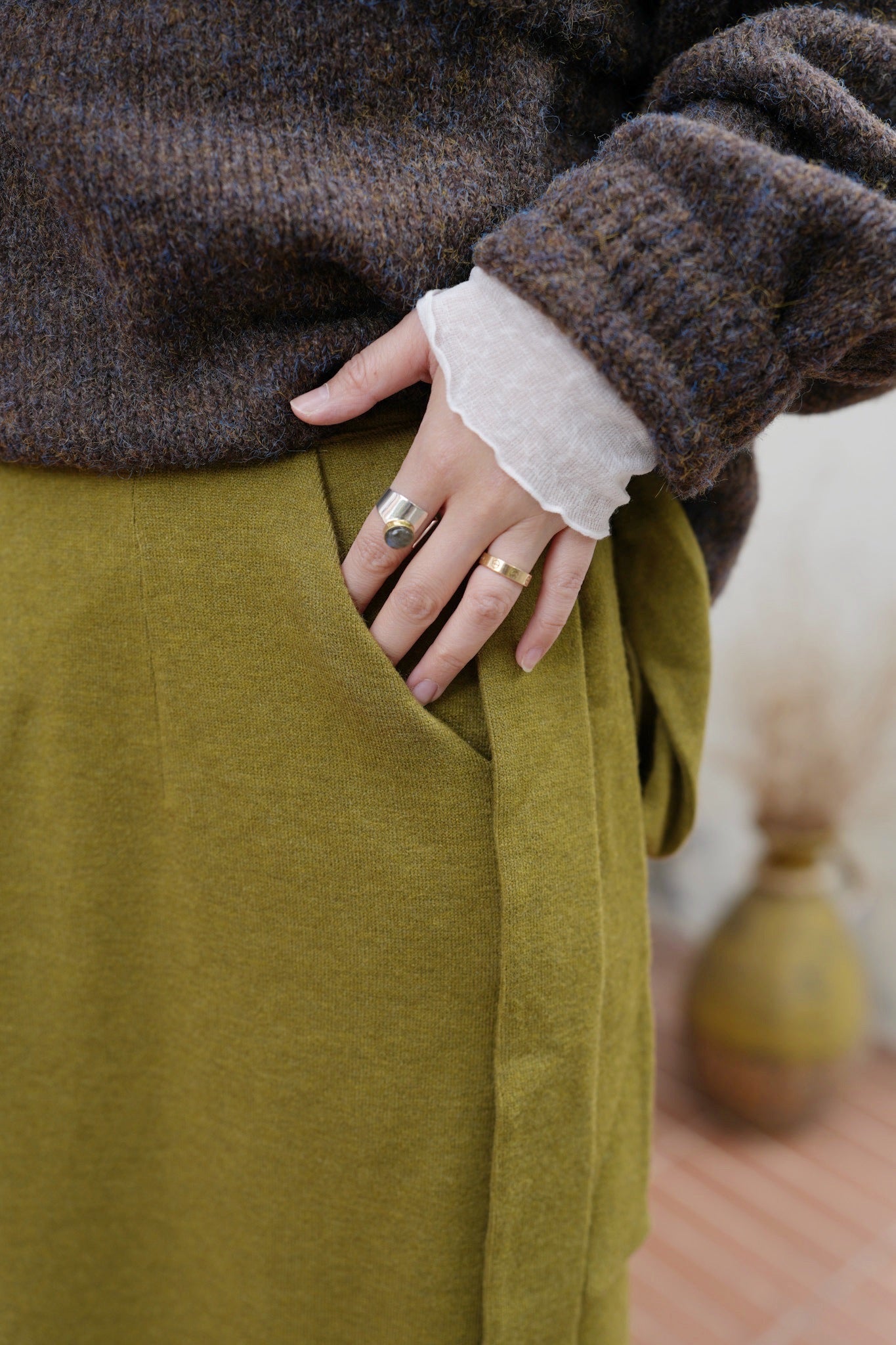 MZ858 WRAPPED STRAIGHT SKIRT