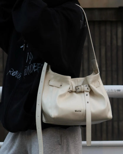 MATIN KIM BELTED VOLUNN BUCKET BAG