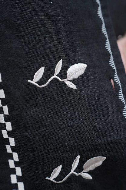 MZ992 EMBROIDERED LINEN SHIRT